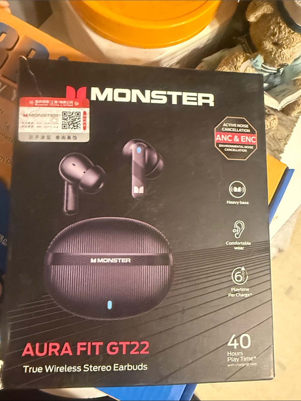 Aura Fit GT22 True Wireless Earbuds - Purple